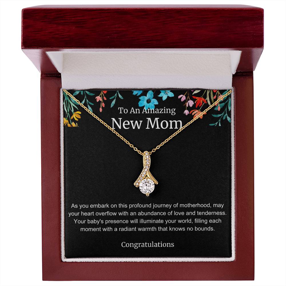 To An Amazing New Mom Alluring Beauty Necklace