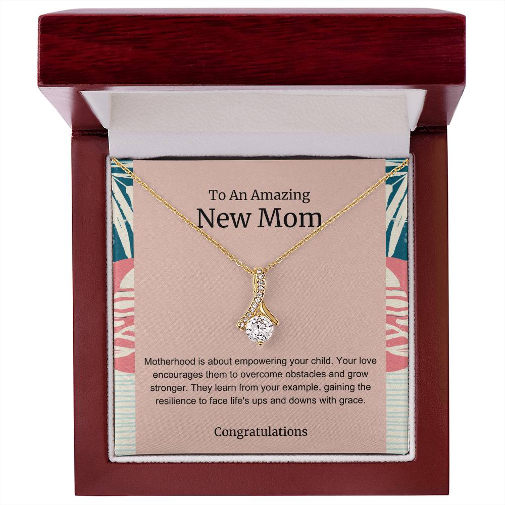 To An Amazing New Mom Alluring Beauty Necklace