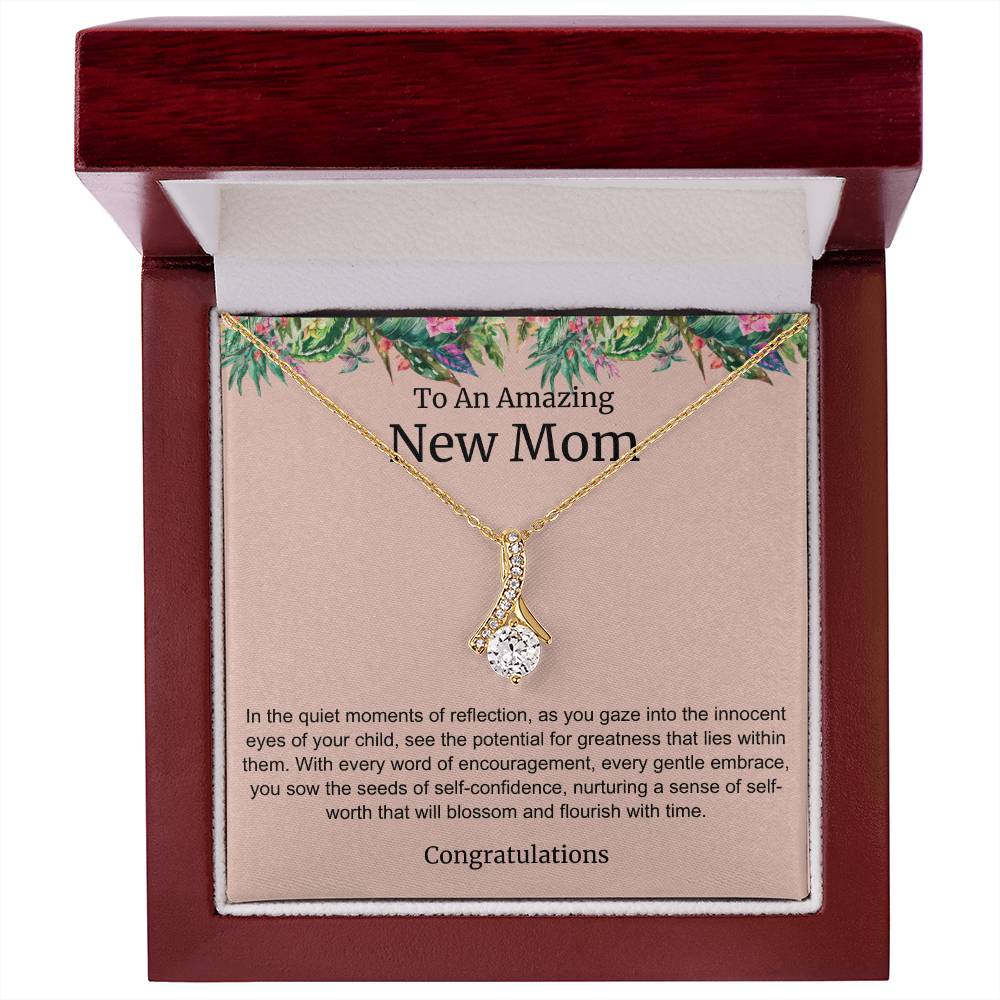 To An Amazing New Mom Alluring Beauty Necklace