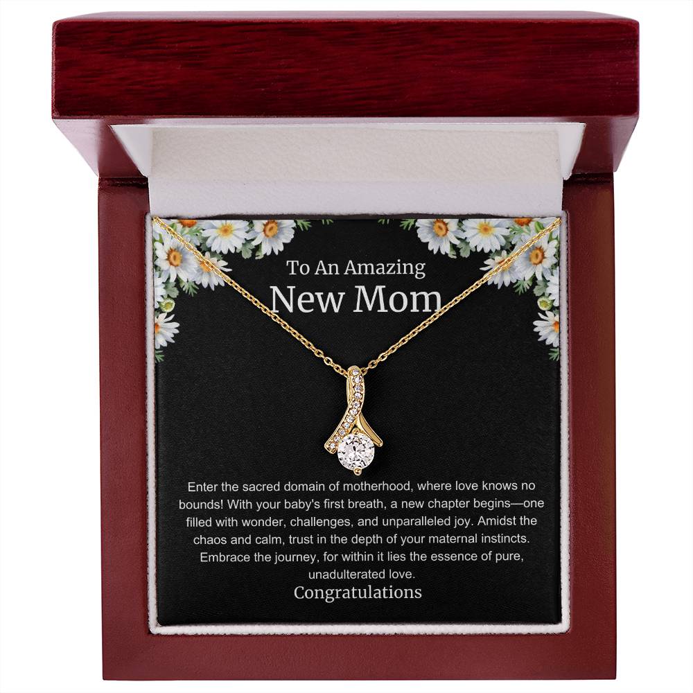 To An Amazing New Mom Alluring Beauty Necklace