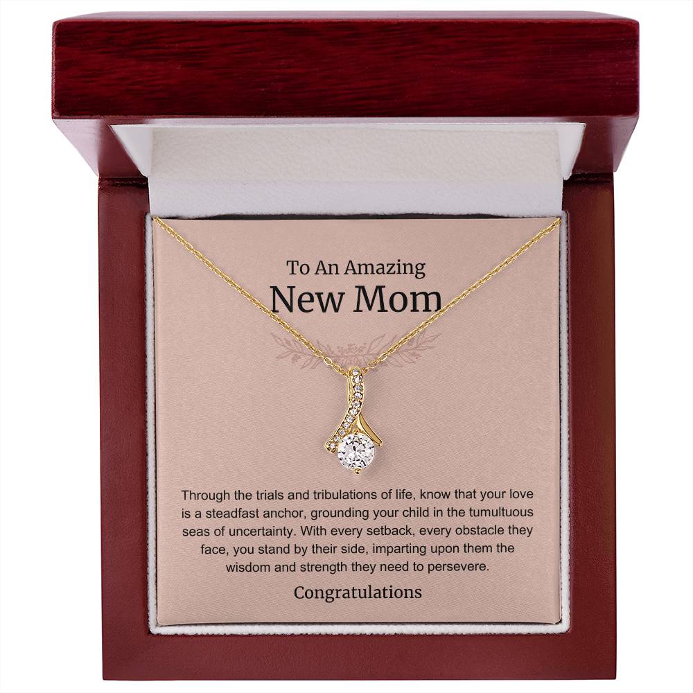 To An Amazing New Mom Alluring Beauty Necklace