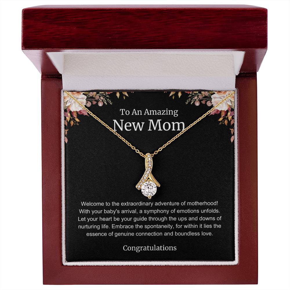 To An Amazing New Mom Alluring Beauty Necklace