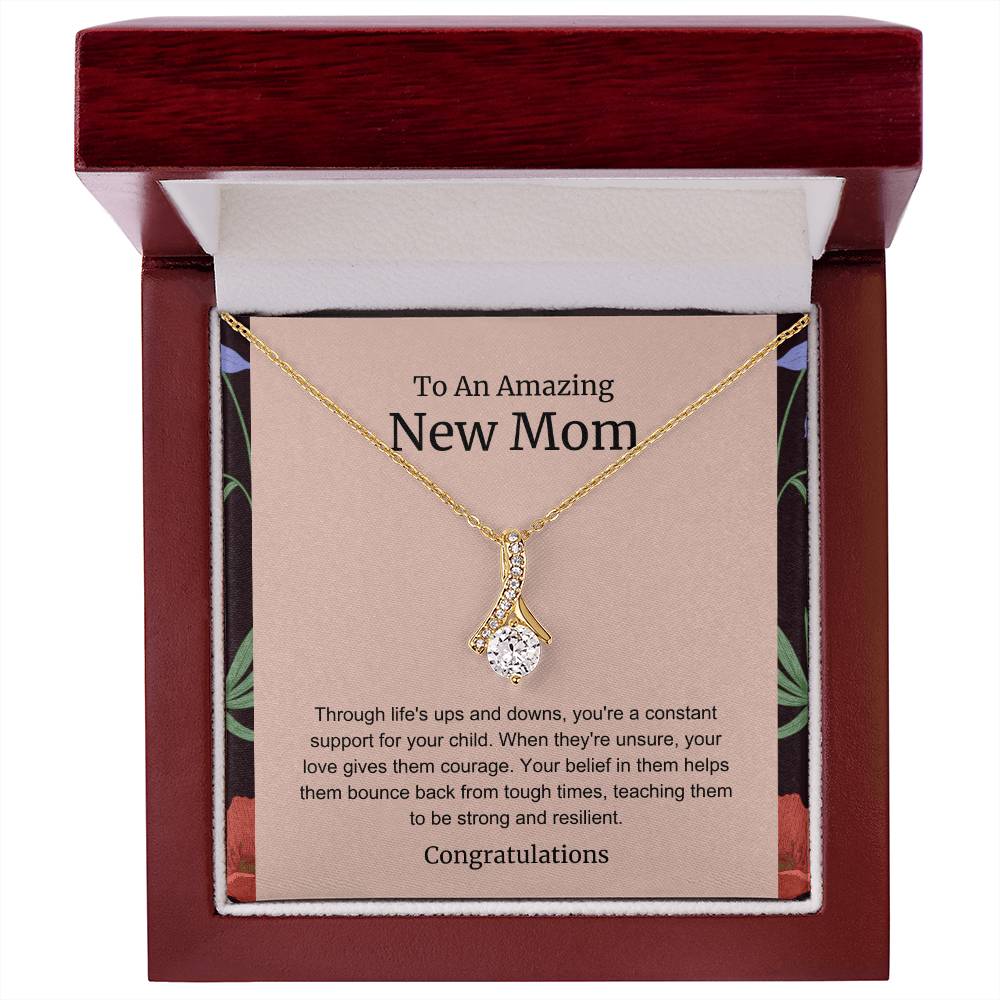 To An Amazing New Mom Alluring Beauty Necklace