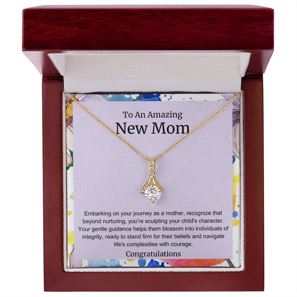 To An Amazing New Mom Alluring Beauty Necklace