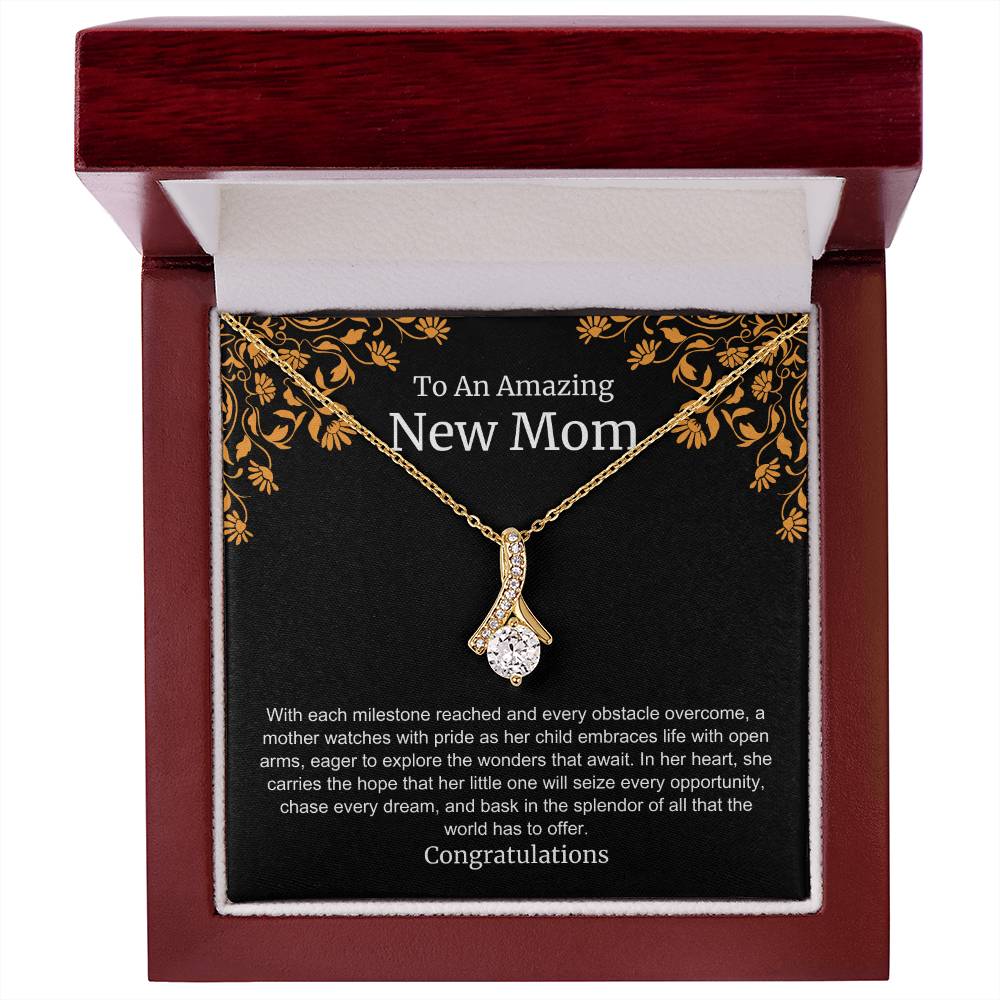 To An Amazing New Mom Alluring Beauty Necklace