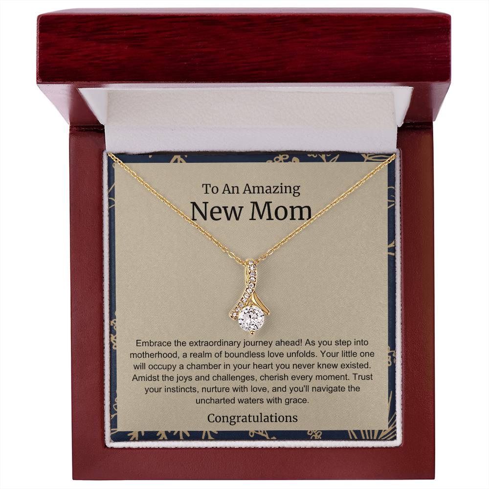 To An Amazing New Mom Alluring Beauty Necklace