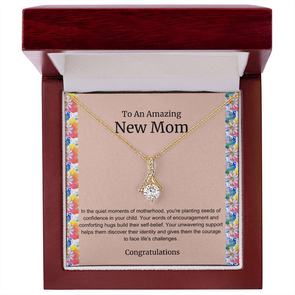 To An Amazing New Mom Alluring Beauty Necklace