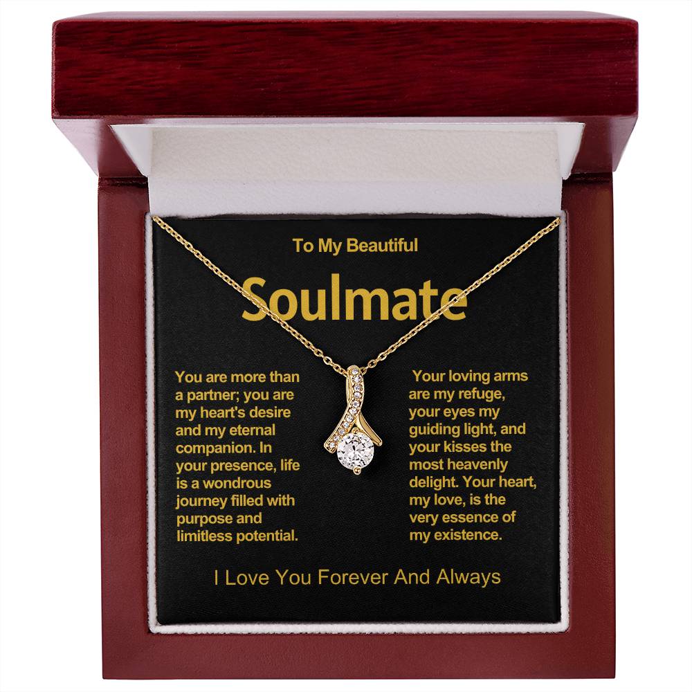 To My Beautiful Soulmate Alluring Beauty Necklace