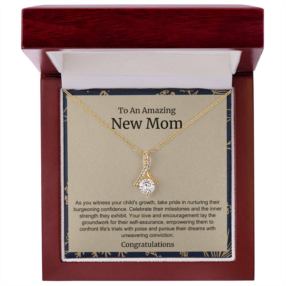 To An Amazing New Mom Alluring Beauty Necklace