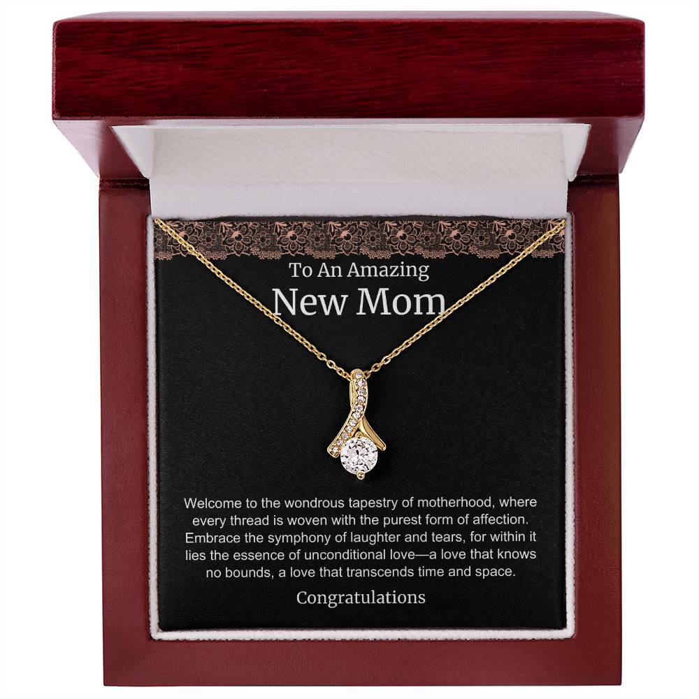 To An Amazing New Mom Alluring Beauty Necklace