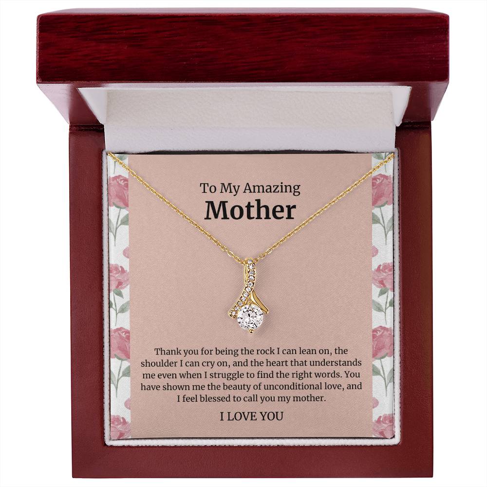 To My Amazing Mother Alluring Beauty Necklace