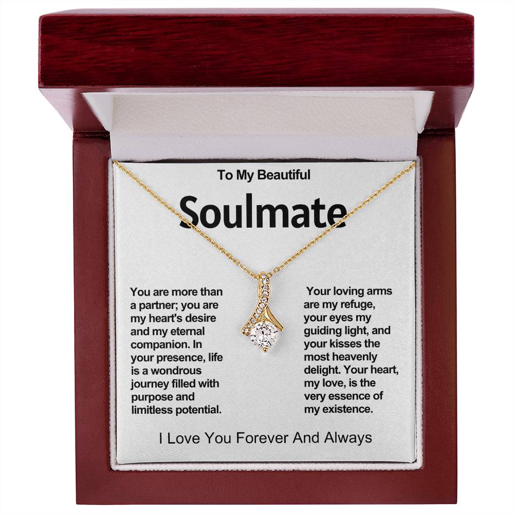 To My Beautiful Soulmate Alluring Beauty Necklace