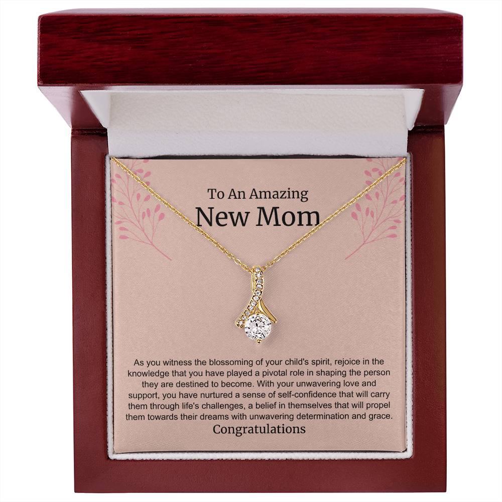 To An Amazing New Mom Alluring Beauty Necklace