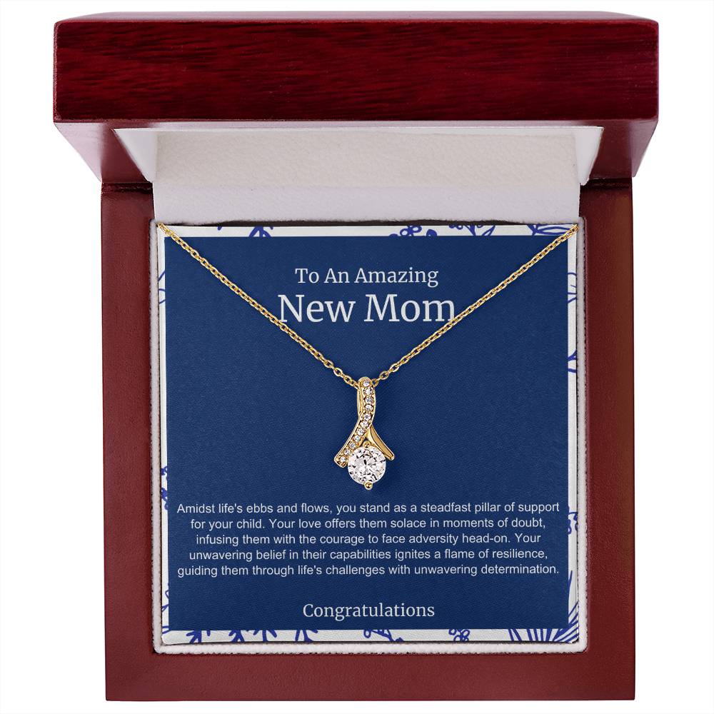 To An Amazing New Mom Alluring Beauty Necklace