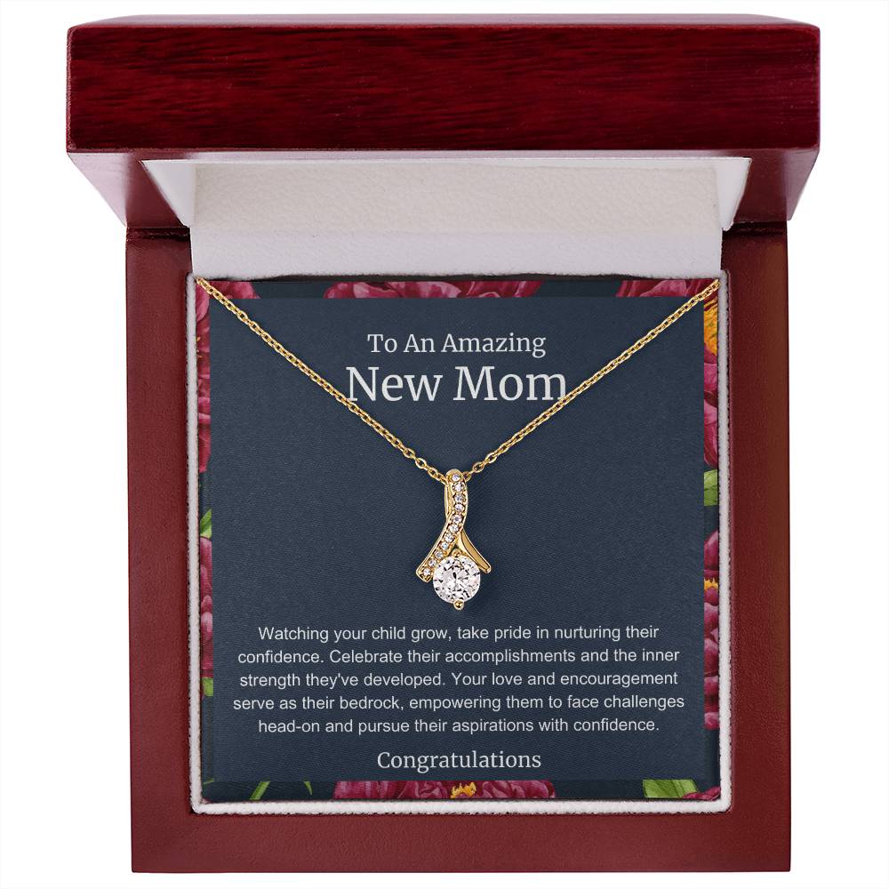 To An Amazing New Mom Alluring Beauty Necklace