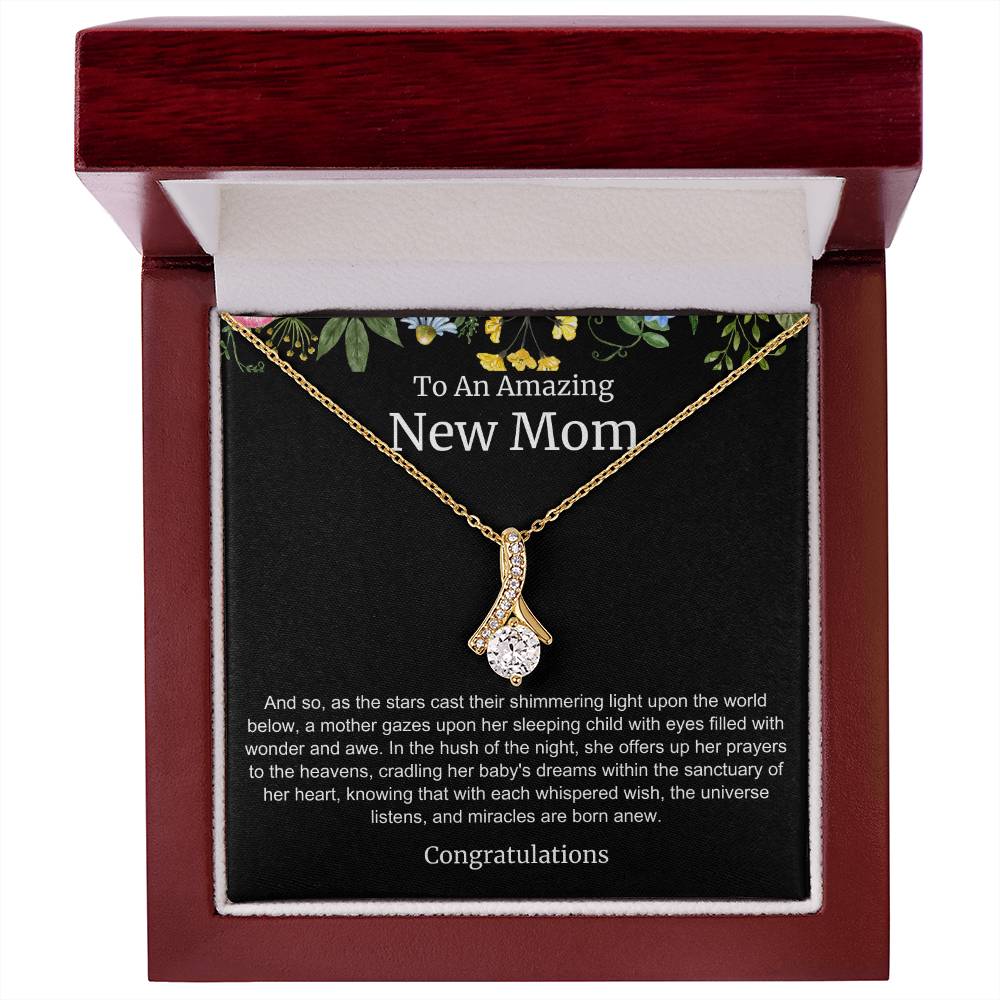 To An Amazing New Mom Alluring Beauty Necklace