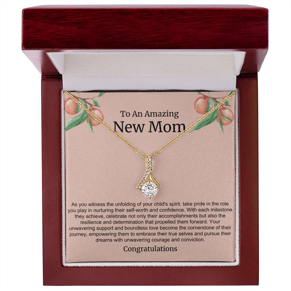 To An Amazing New Mom Alluring Beauty Necklace