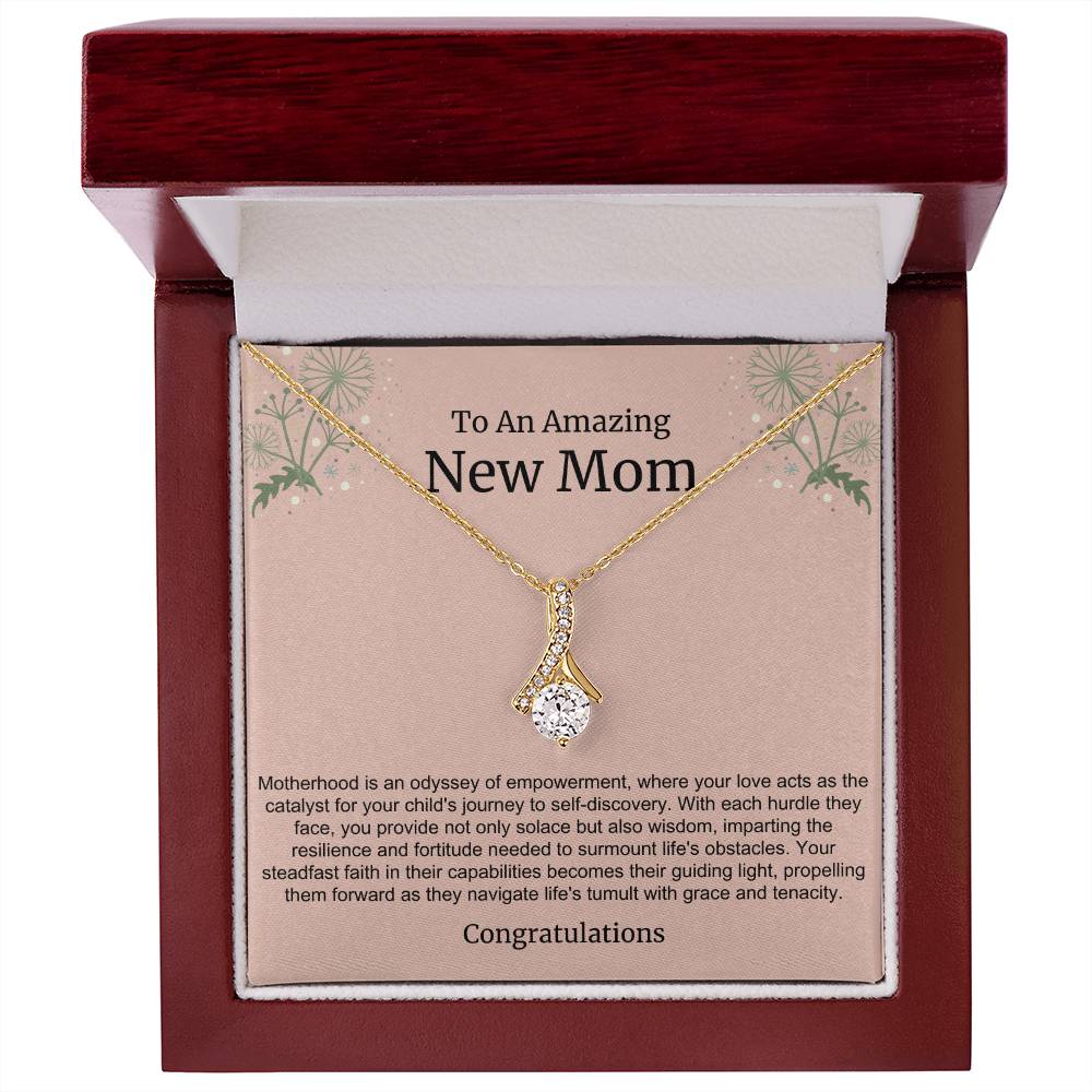 To An Amazing New Mom Alluring Beauty Necklace