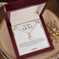 To My Amazing Mom Ribbon Shape Pendant Necklace