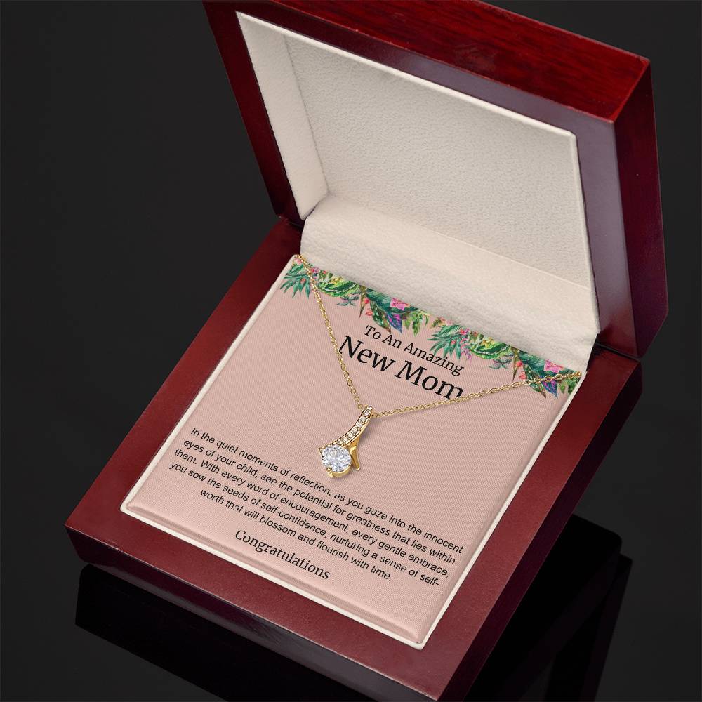 To An Amazing New Mom Alluring Beauty Necklace