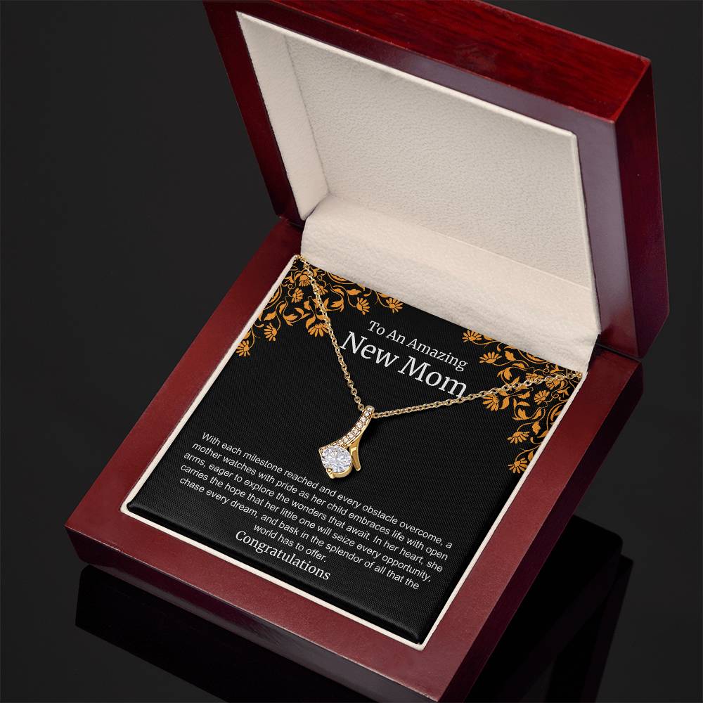 To An Amazing New Mom Alluring Beauty Necklace