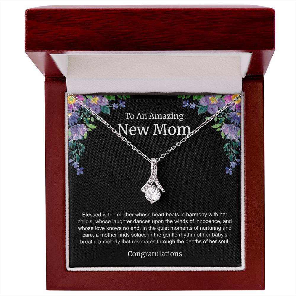 To An Amazing New Mom Alluring Beauty Necklace