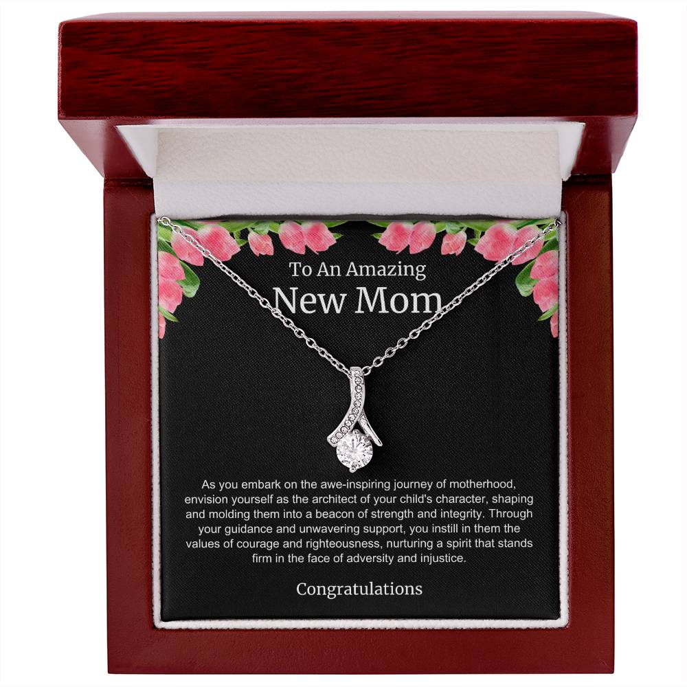 To An Amazing New Mom Alluring Beauty Necklace