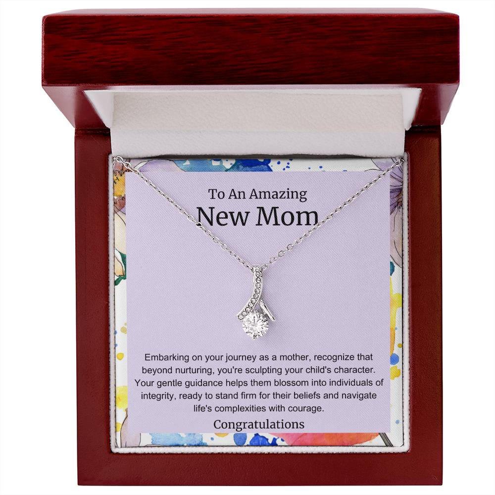 To An Amazing New Mom Alluring Beauty Necklace