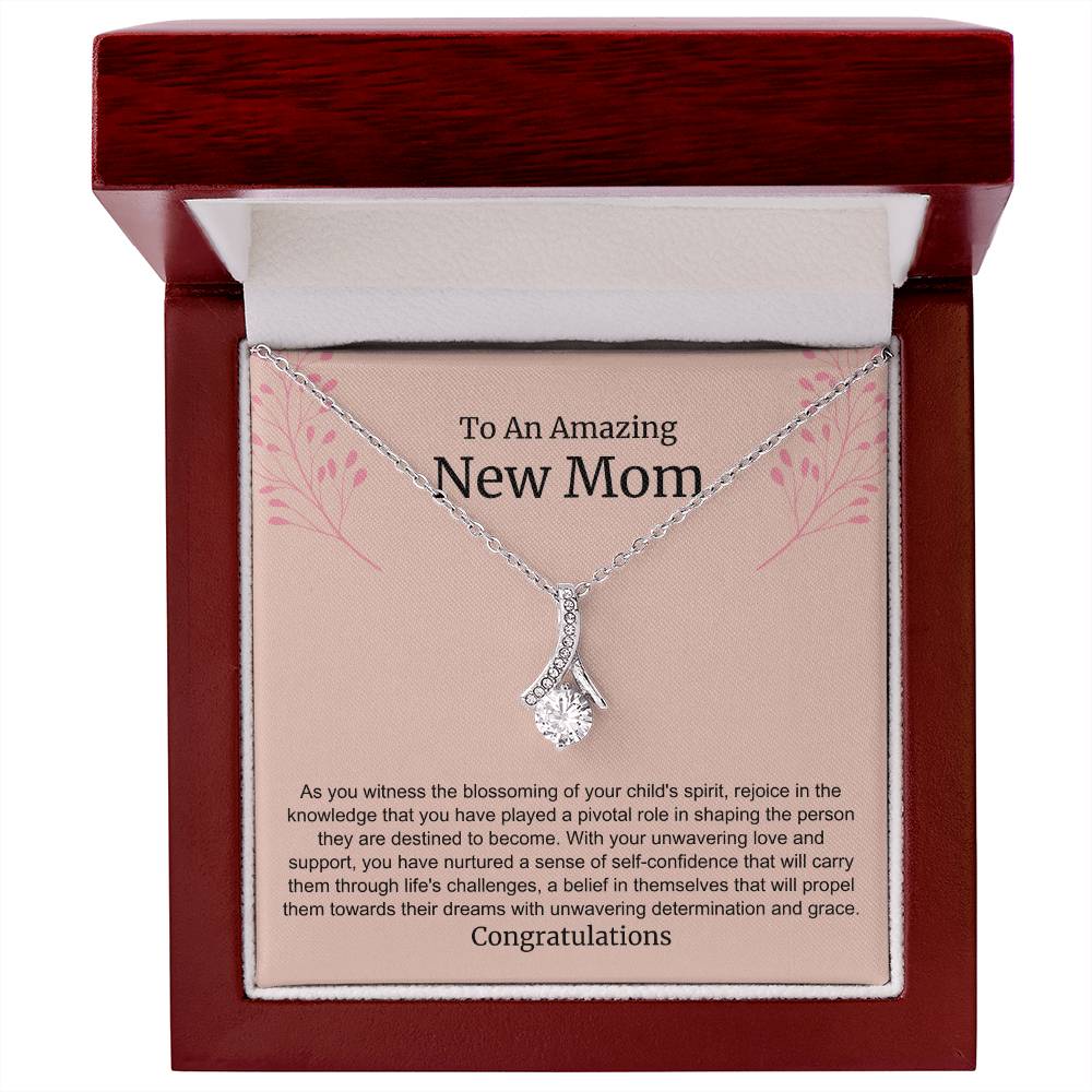 To An Amazing New Mom Alluring Beauty Necklace