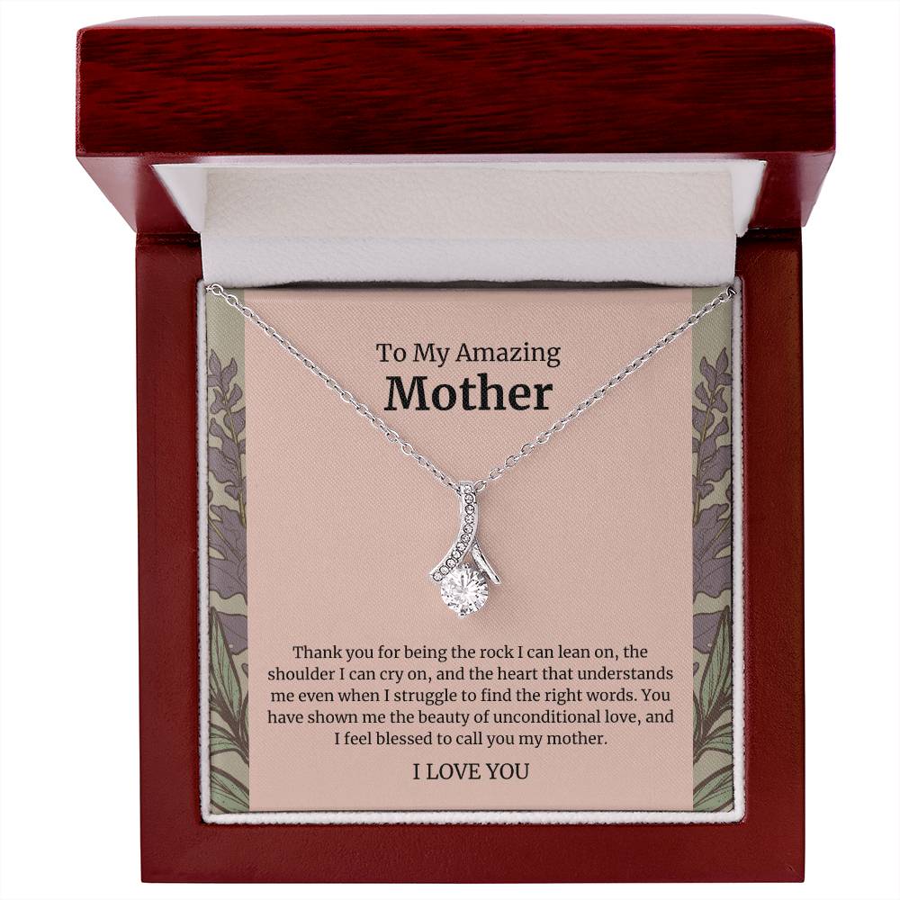 To My Amazing Mother Alluring Beauty Necklace