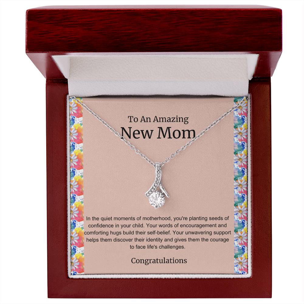 To An Amazing New Mom Alluring Beauty Necklace