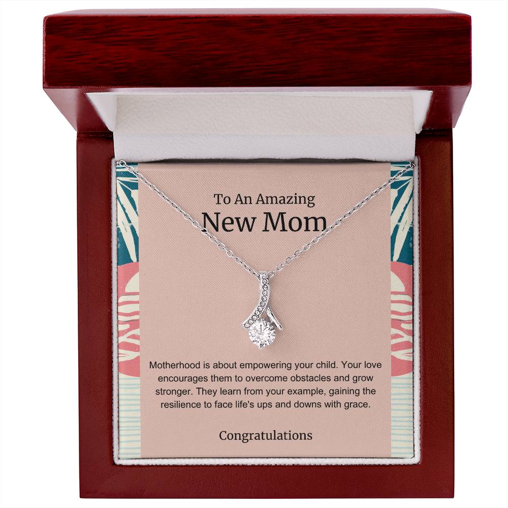 To An Amazing New Mom Alluring Beauty Necklace