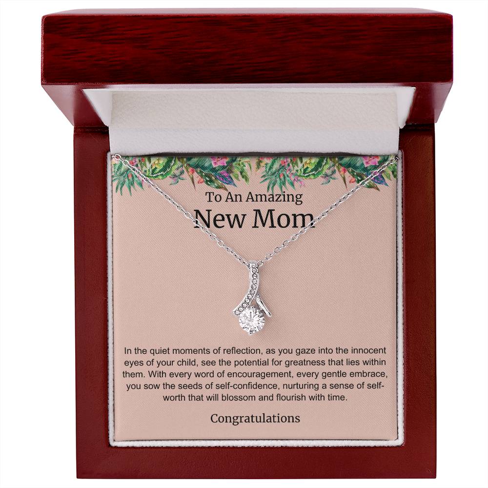 To An Amazing New Mom Alluring Beauty Necklace