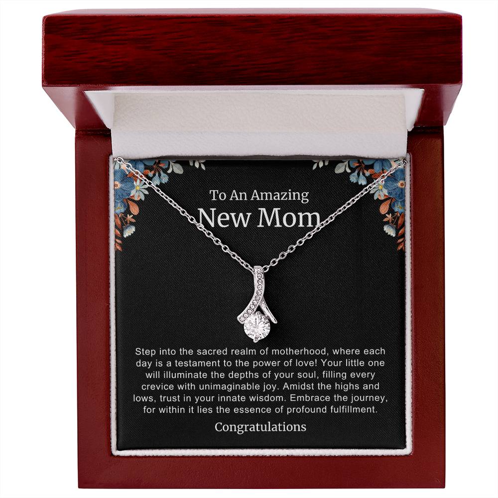 To An Amazing New Mom Alluring Beauty Necklace