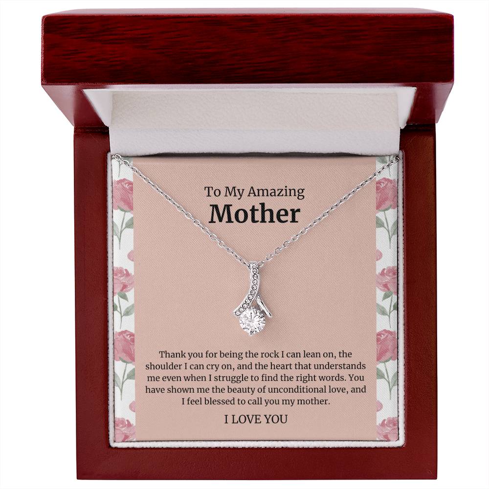 To My Amazing Mother Alluring Beauty Necklace