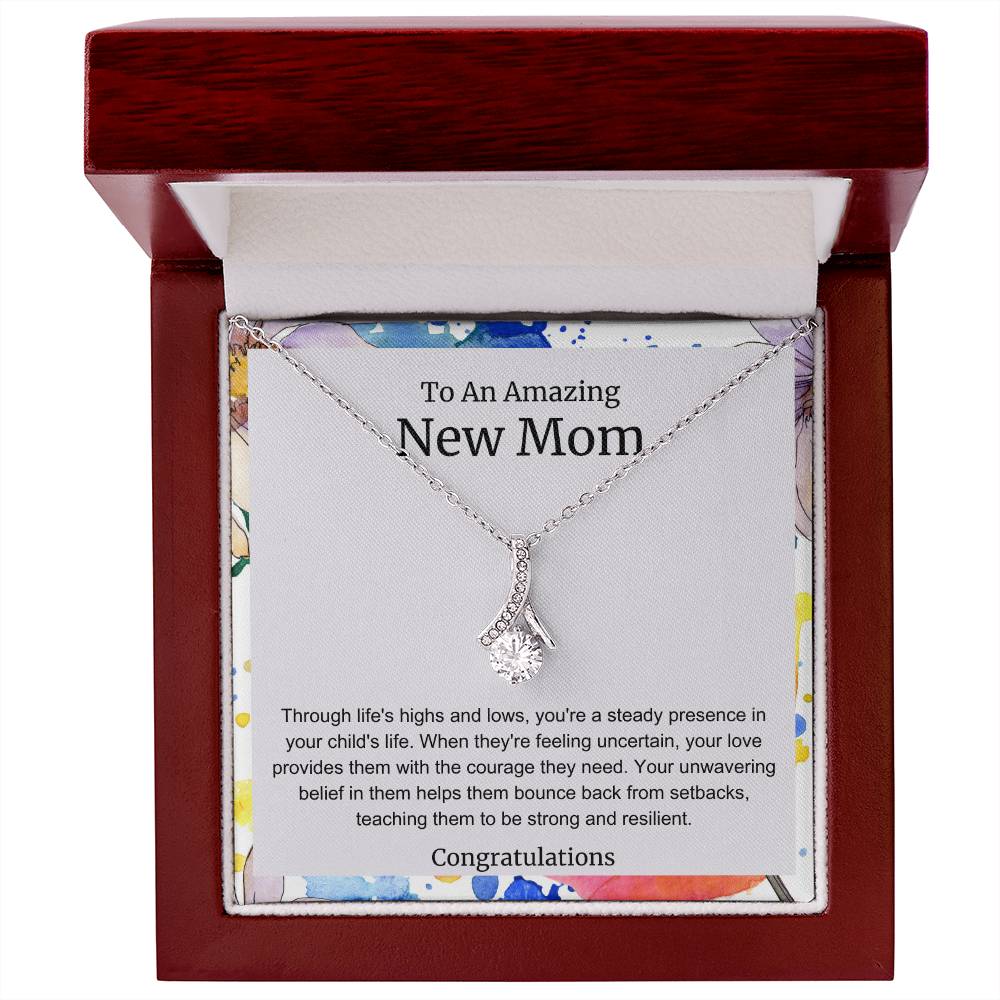 To An Amazing New Mom Alluring Beauty Necklace