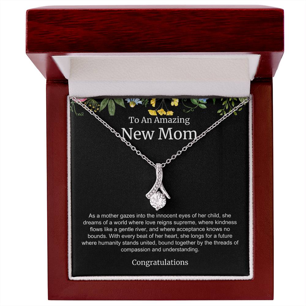 To An Amazing New Mom Alluring Beauty Necklace