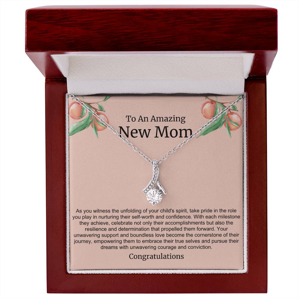 To An Amazing New Mom Alluring Beauty Necklace