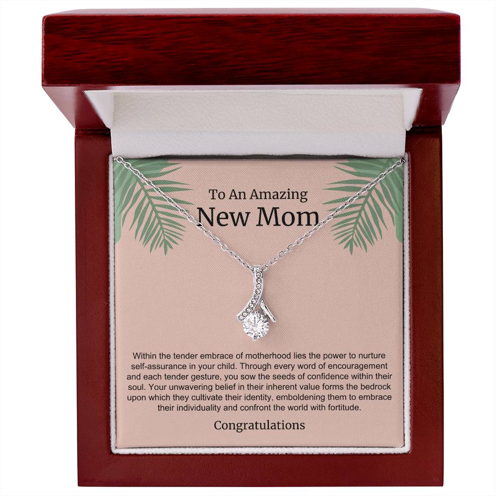 To An Amazing New Mom Alluring Beauty Necklace