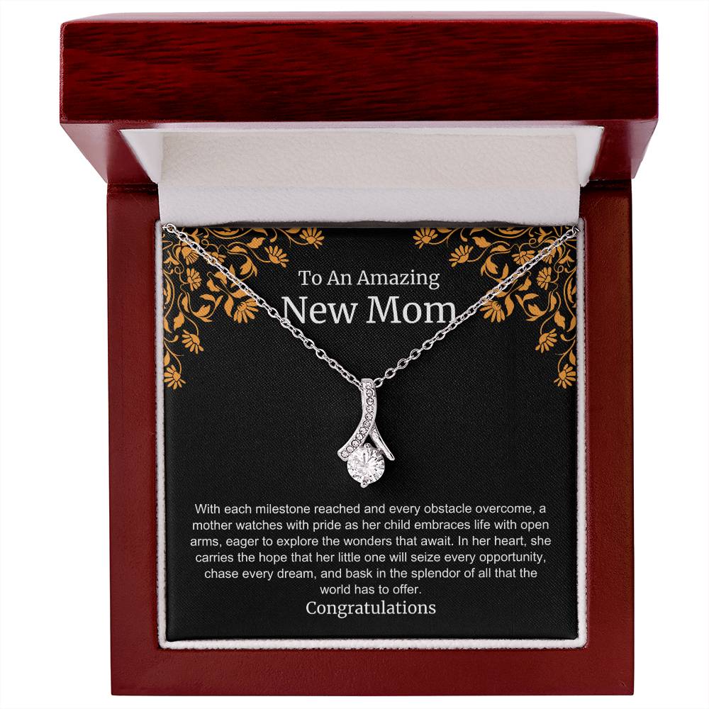 To An Amazing New Mom Alluring Beauty Necklace