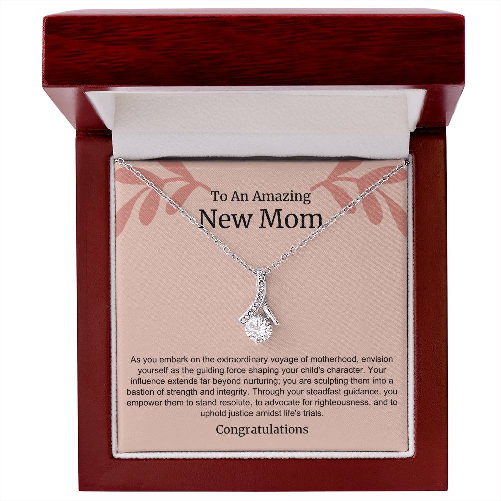 To An Amazing New Mom Alluring Beauty Necklace