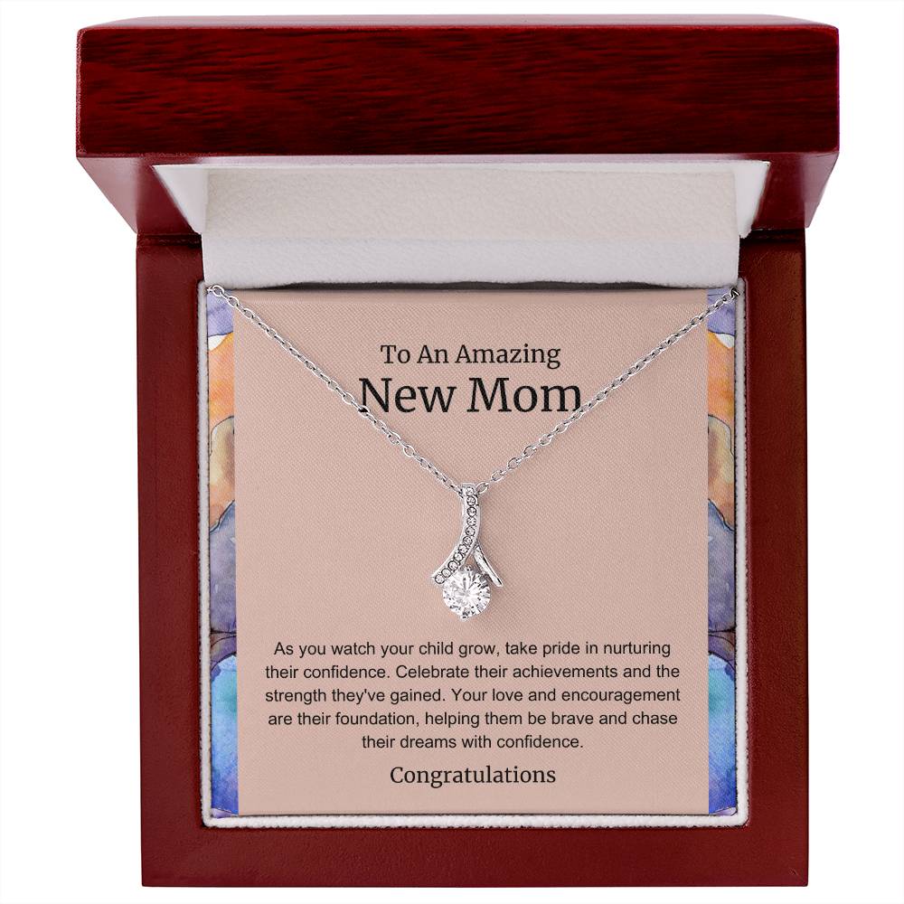 To An Amazing New Mom Alluring Beauty Necklace