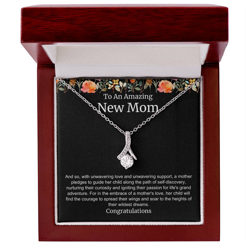 To An Amazing New Mom Alluring Beauty Necklace