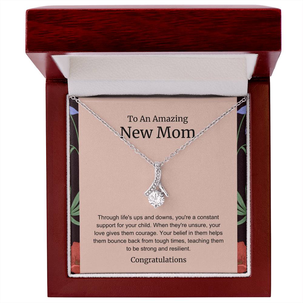 To An Amazing New Mom Alluring Beauty Necklace