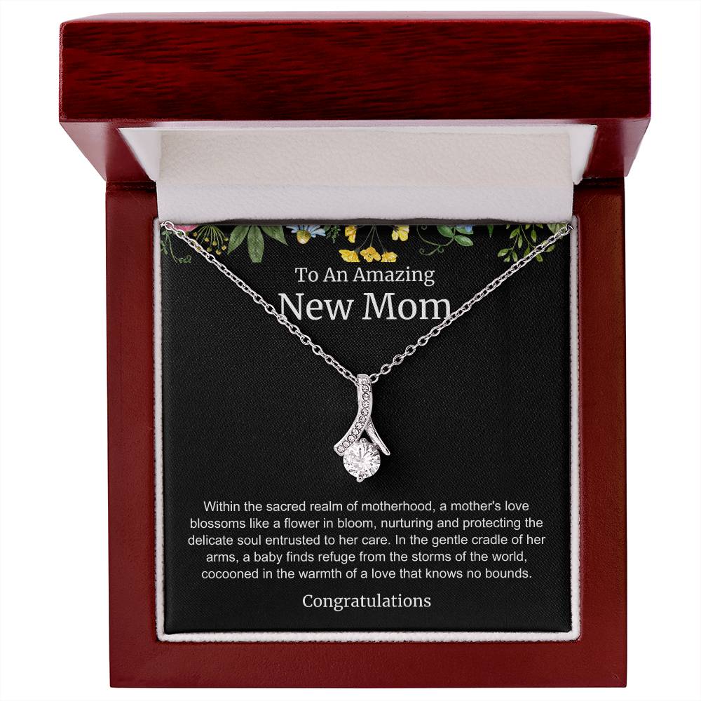 To An Amazing New Mom Alluring Beauty Necklace