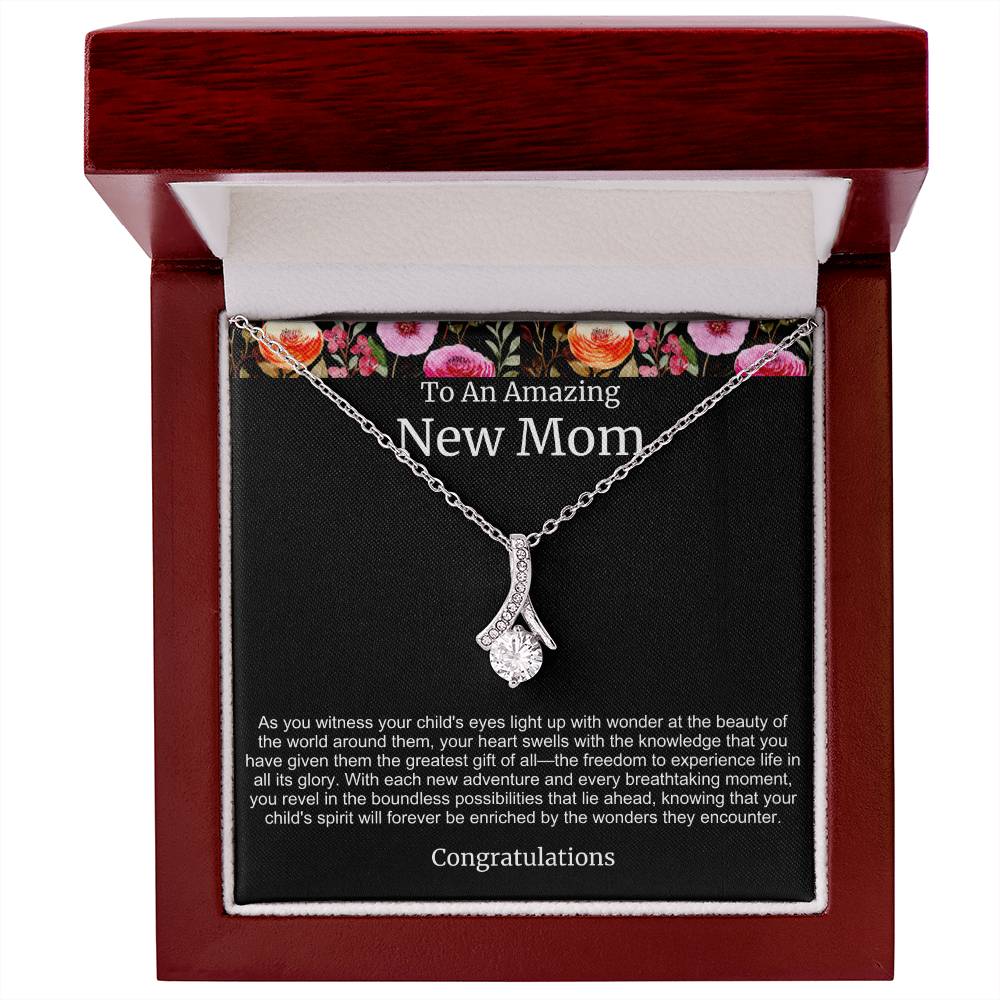 To An Amazing New Mom Alluring Beauty Necklace