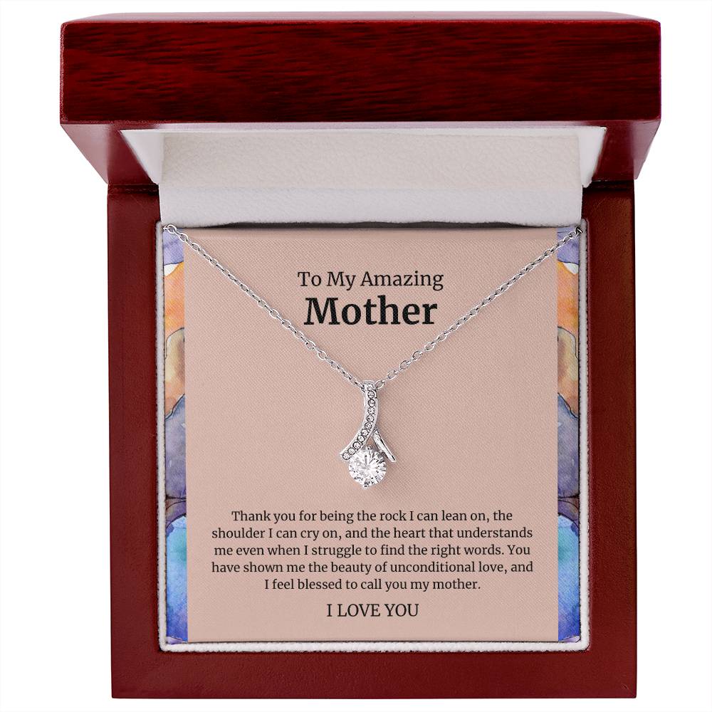 To My Amazing Mother Alluring Beauty Necklace