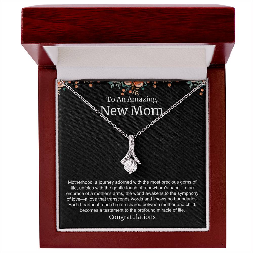 To An Amazing New Mom Alluring Beauty Necklace