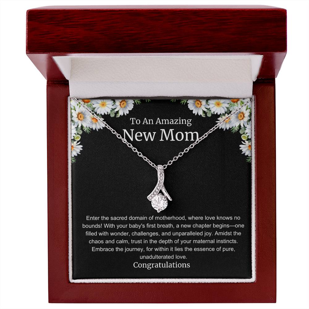 To An Amazing New Mom Alluring Beauty Necklace