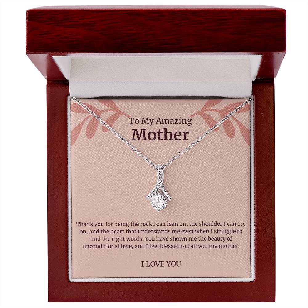 To My Amazing Mother Alluring Beauty Necklace